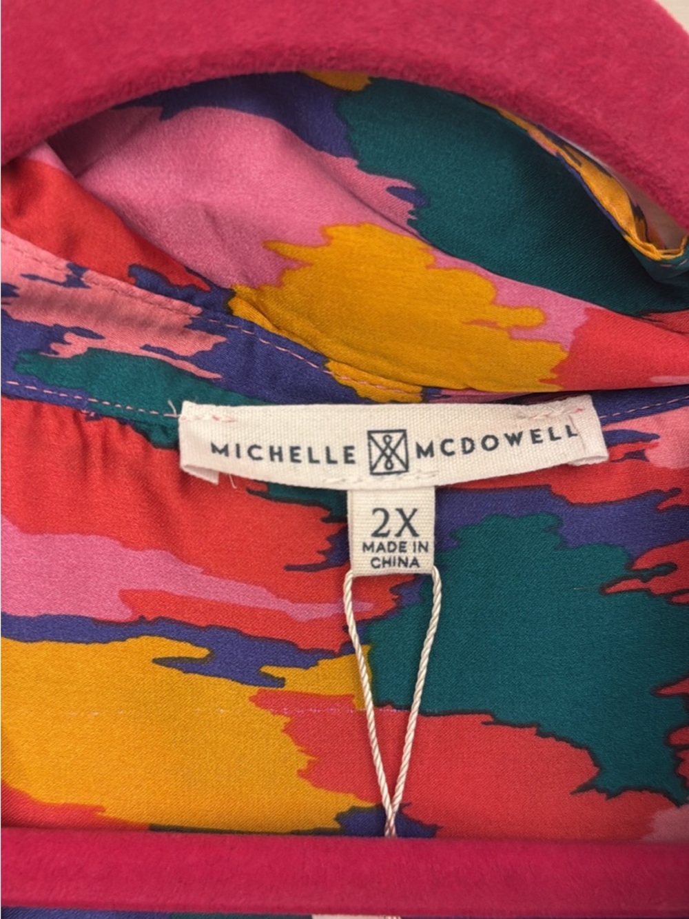 Colorful Abstract Print Blouse - Multicolor - Picture 2 of 2